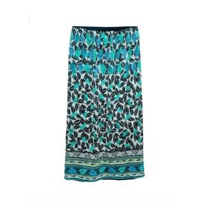 J.Jill Size Elastic Waist Pull On Fern Leaf Print Skirt Size Small Petite